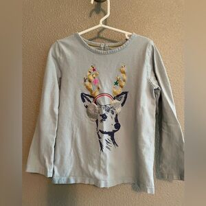 Mini Boden Deer Long Sleeve Tee